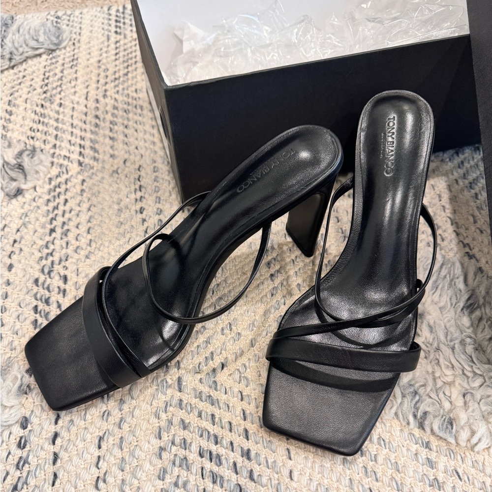 Tony Bianco Classic Black Nappa Size 6